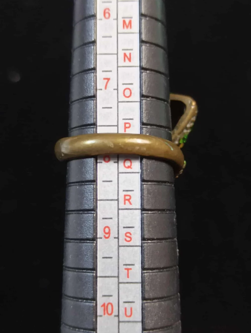 80’s Frog Wrap Ring Green Rhinestone Statement Adjustable Ring Sz.8